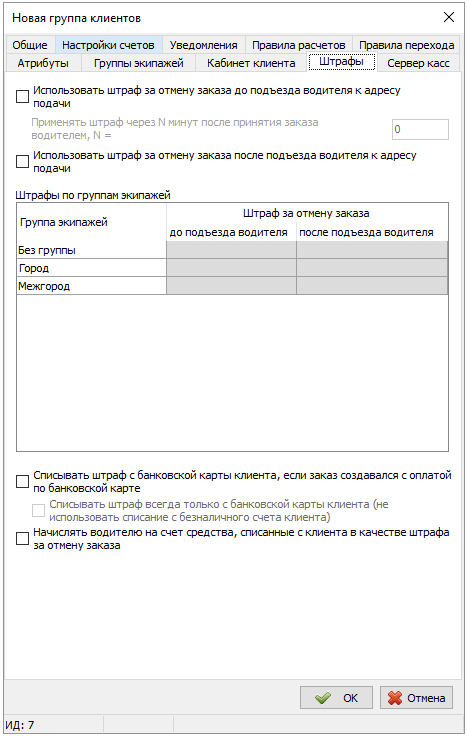 Карточка Группы клиентов - Вкладка Штрафы.png